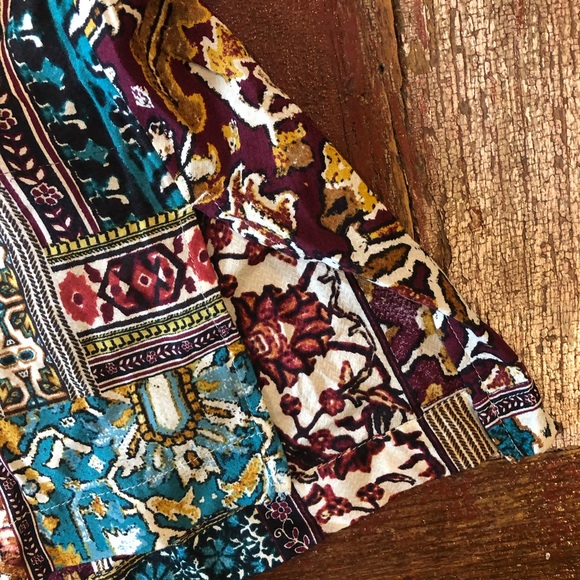 J. Jill | Jewel Patchwork Button Down Tunic Top - Picture 5 of 8